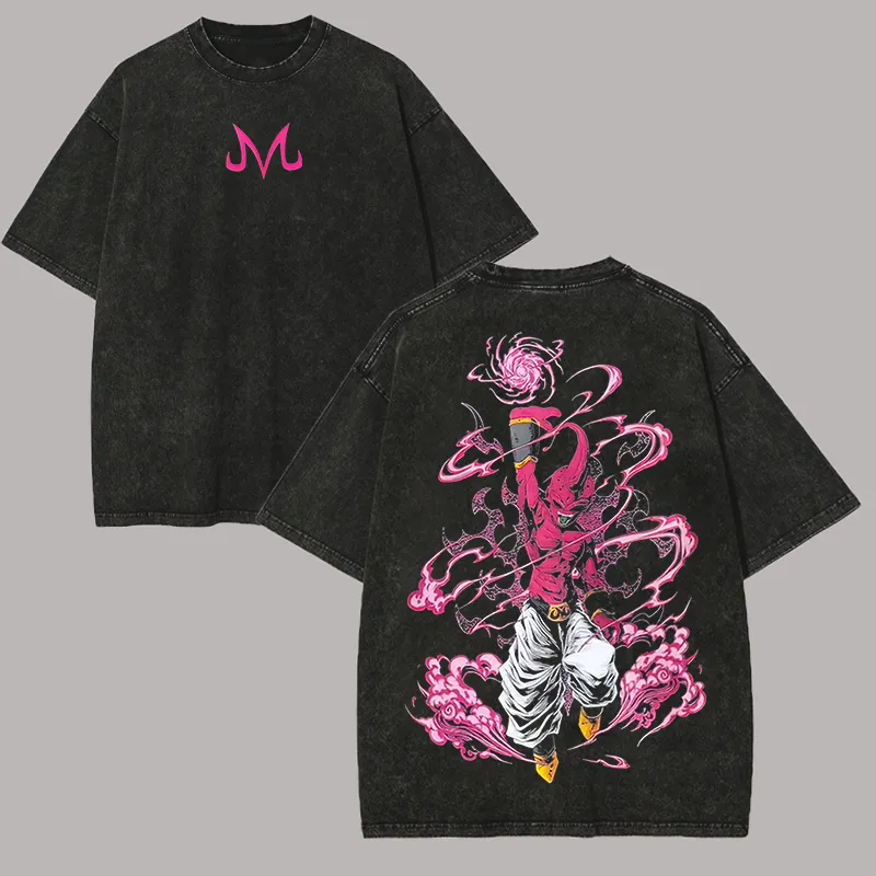 Kid Buu Tişörtü Dragon Ball Z  - Acid Wash Vintage Graphic T Shirt incelemesi ve fiyatı