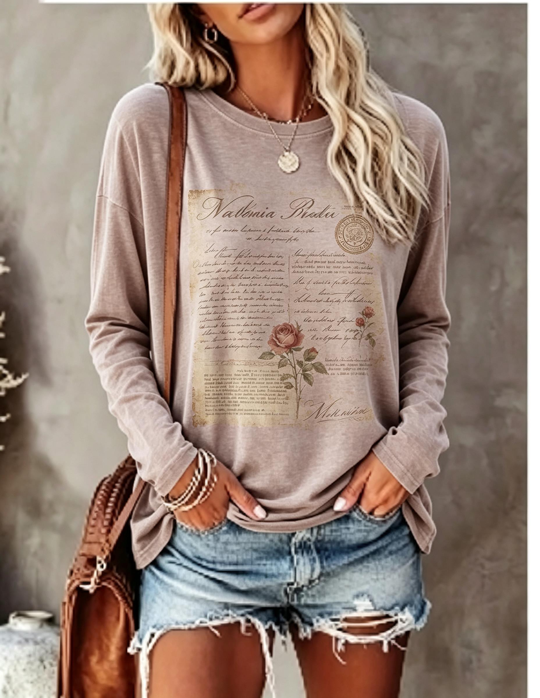 Kadın Uzun Kollu Tişört, Vinta - T-Shirts incelemesi ve fiyatı